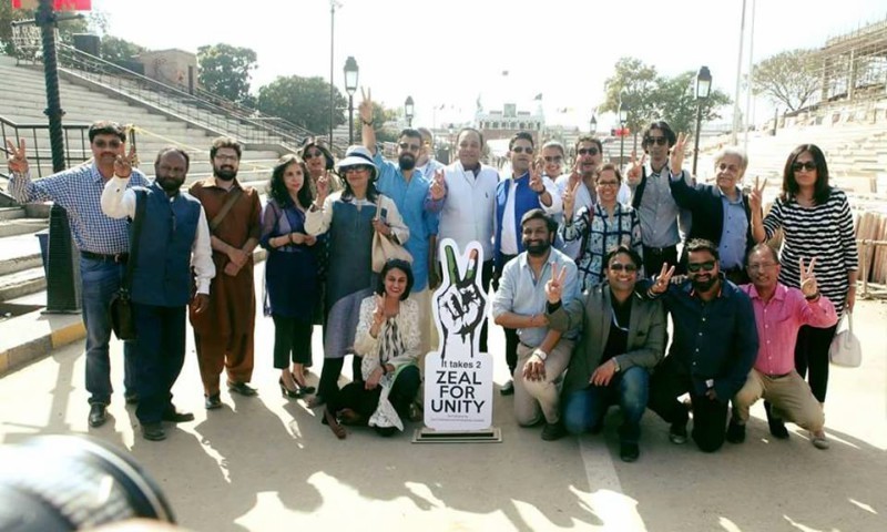 The filmmakers observe peace at 'Wagah Border'