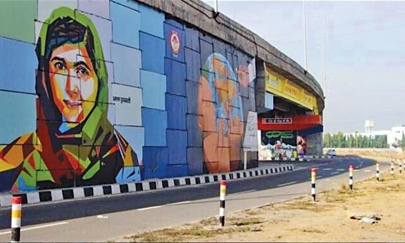 Malala honored in India with a mural painted amongst the likes of Lata ...