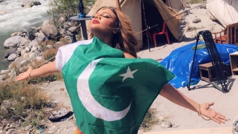 Rakhi Sawant Poses with the Pakistani flag and Faces a Massive Backlash