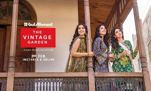 Make a statement this summer with GulAhmed’s unstitched lawn suits