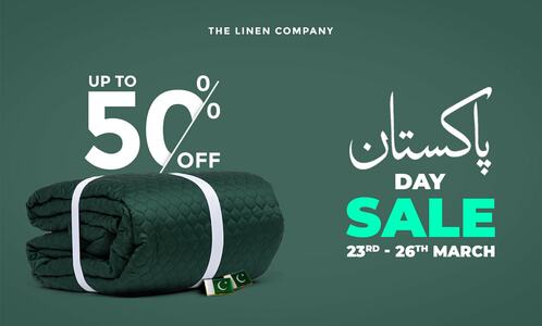 Celebrate Pakistan Day: Shop Up to 50% Off on Bedding by The Linen Company