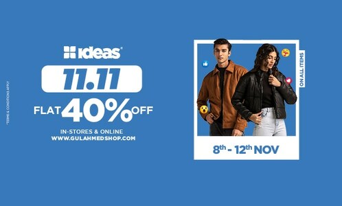 Hurry, the Ideas 11.11 Sale is now live! Score a fantastic FLAT 40% OFF on all your must-have products