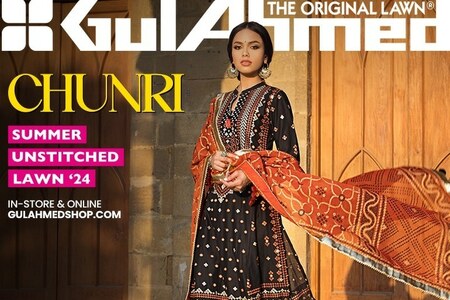 Exploring the Timeless Allure of GulAhmed's Chunri Lawn Suits from the Latest Summer Collection