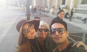 Ehtesham Ansari styles Iman Ali for Q-Mobile TVC shot in Paris