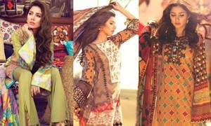 Mahira Khan & the prints wow in Feeha Jamshed's debut lawn collection