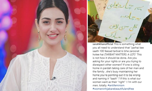 "If this is what our women want as their “right," I’m with our men, totally," says Sarah Khan