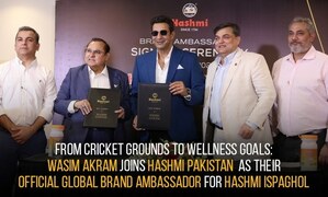 HASHMI PAKISTAN ANNOUNCES CRICKET LEGEND ‘WASIM AKRAM AS GLOBAL BRAND AMBASSADOR FOR HASHMI ISPAGHOL’